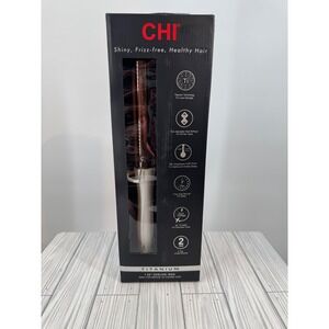 CHI Titanium 1.25 Inch Curling Iron Rose Gold White CA1247-T‎ Dual Voltage 410F